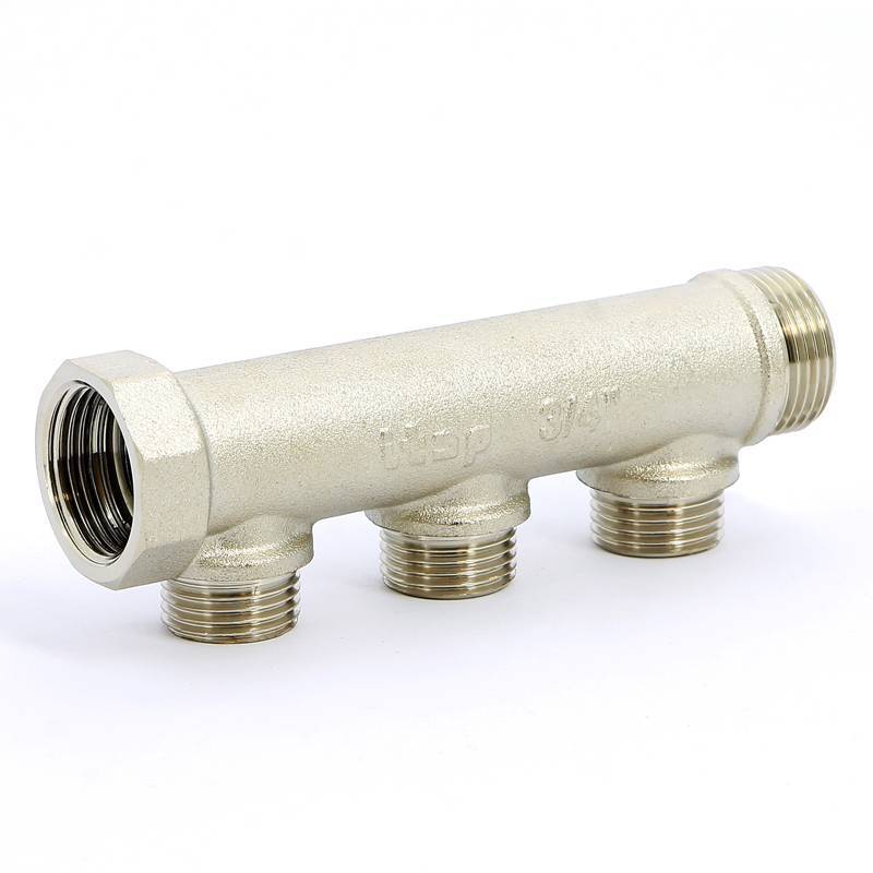 Коллектор никелированный Itap 3/4 НВ 3 выхода 1/2 Н 38 мм 455 3/4-3