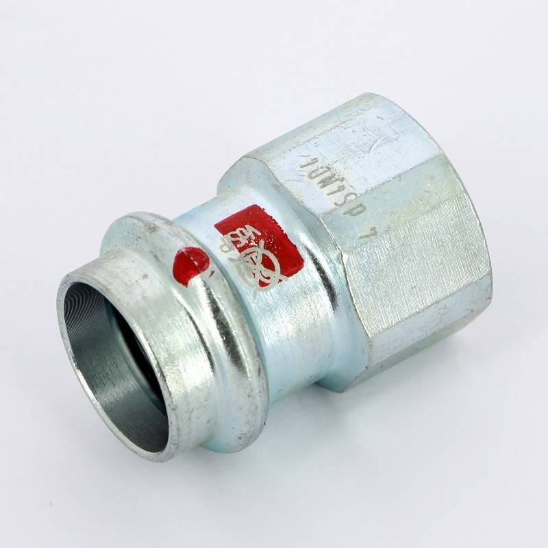 Муфта переходная пресс-В Viega Prestabo 22х3/4 оцинкованная сталь 559113