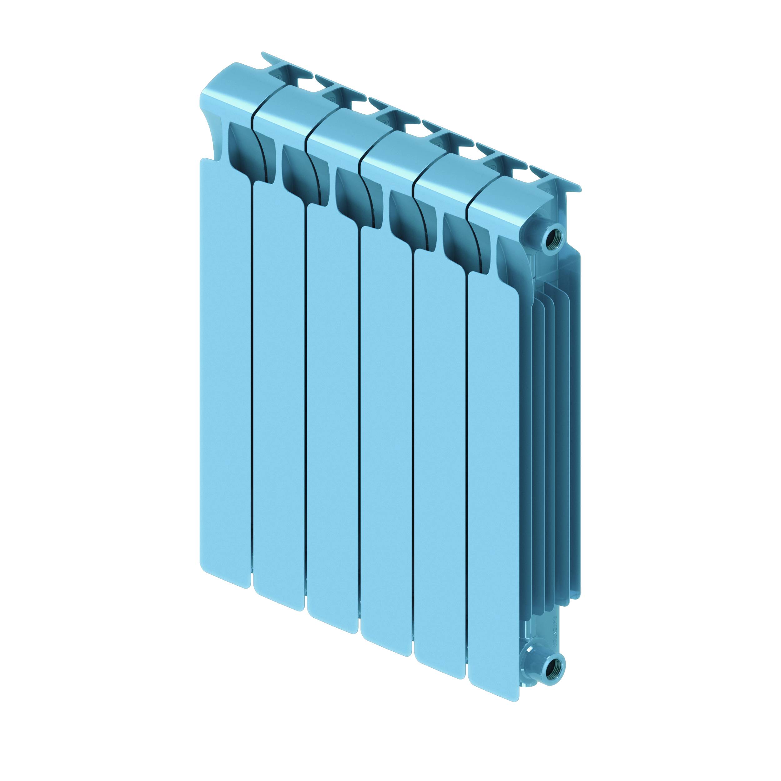 Радиатор биметаллический RIFAR Monolit 500 6 секций боковое подключение сапфир R-MN-500-06 RAL 5024