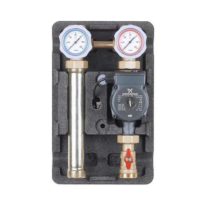Насосный модуль Meibes V-UK 1 1/4 подача слева с насосом Grundfos UPM3 Hybrid 32-70 Поколение 8 M66814.36