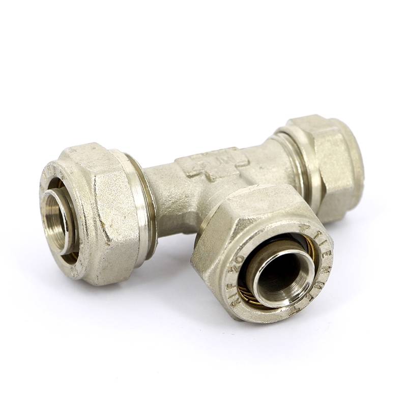 Тройник обжимной никелированный Tiemme 20х20х16 1600057