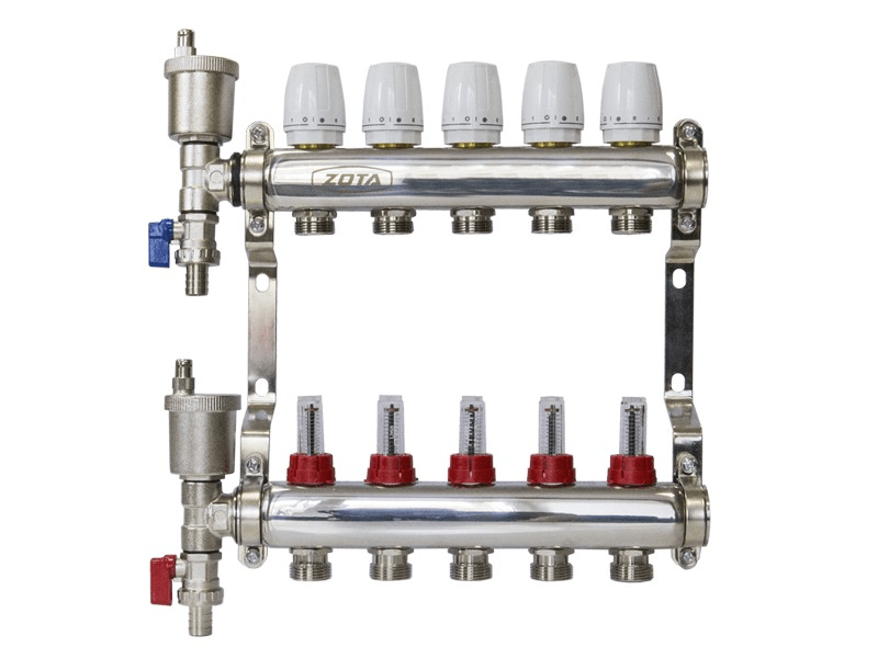 Коллектор из нержавеющей стали в сборе ZOTA 10 выходов GR4932008010