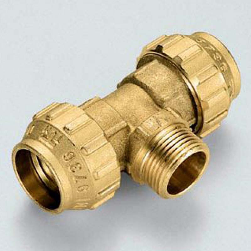 Тройник компрессионный Tiemme для труб ПНД 32х1 НР 3400068