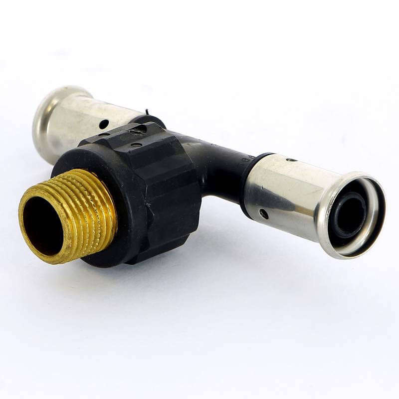 Тройник пресс с наружной резьбой HENCO PVDF 16х1/2х16 14PK-160416