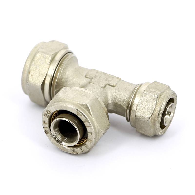 Тройник обжимной никелированный Tiemme 20х20х16 1600057