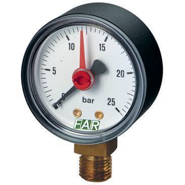 Манометр радиальный FAR 50 мм 1/4 10 бар FA 2501 R10