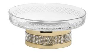 Мыльница настольная Boheme Royal Cristal золото 10930-G