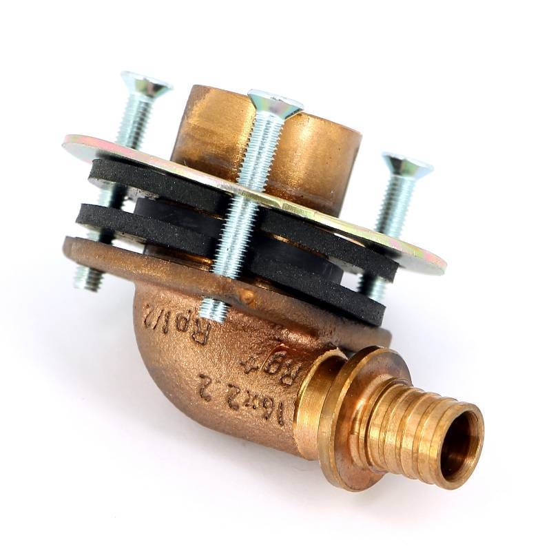 Водорозетка надвижная REHAU RAUTITAN RX+ 16x1/2 ВР бронза для гипсокартона 28 мм 456374