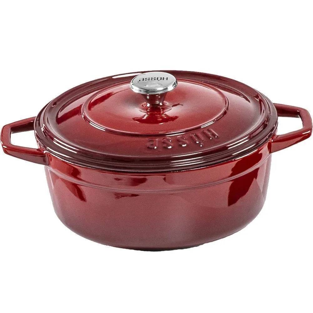 Кастрюля глубокая Hascevher Yeni Derin 28 см красная A905528