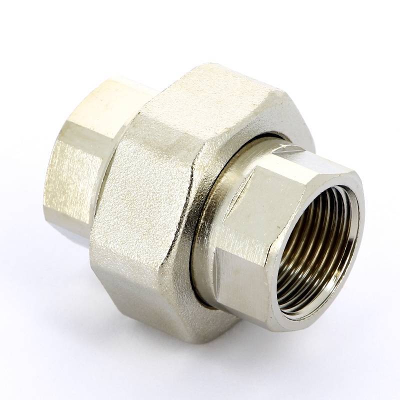 Разъемное соединение Uni-Fitt 3/4 ВР-ВР с прокладкой O-ring никелированное 655N3000
