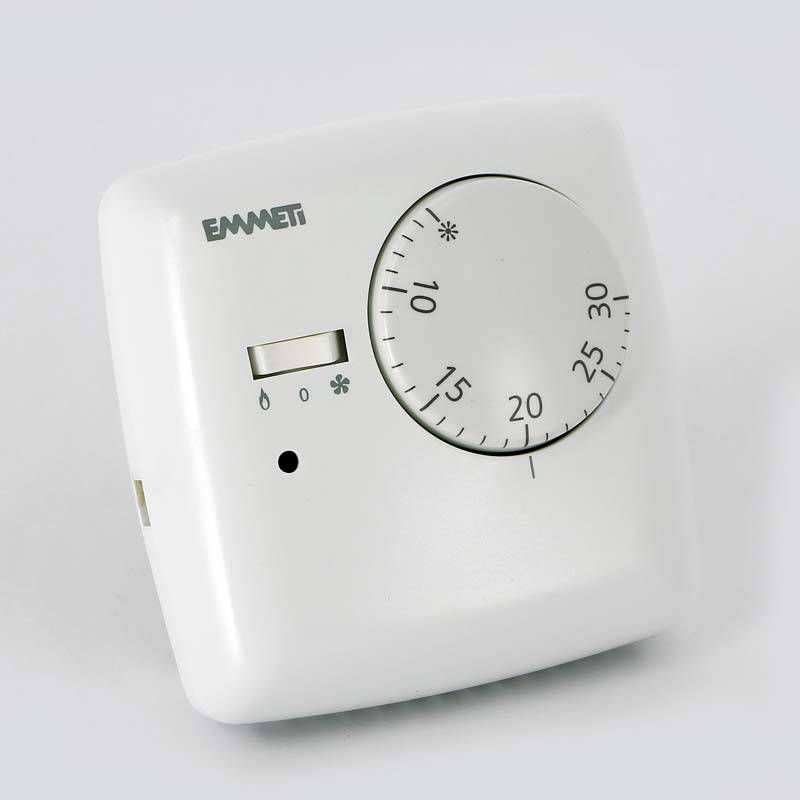 Термостат комнатный Emmeti Termec со светодиодом и переключателем Нагрев/Охлаждение 02001020