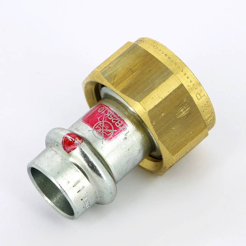 Муфта пресс Viega Prestabo с накидной гайкой 15х3/4 оцинкованная сталь 559182