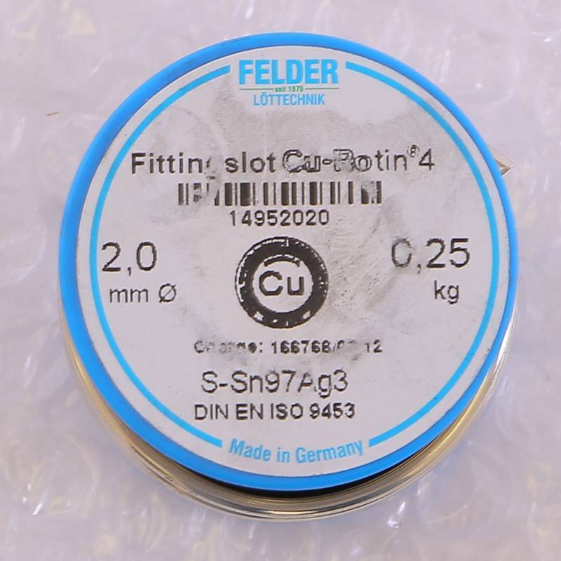 Припой мягкий FELDER Cu-Rotin 4 2 мм 250 г 14952020