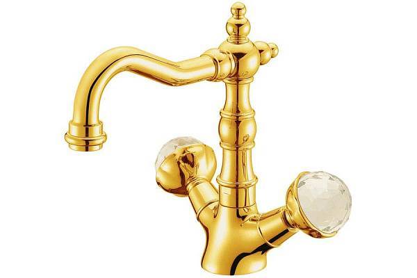 Смеситель для раковины высокий Boheme Imperiale Presente золото глянцевое 332