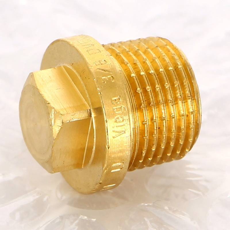 Заглушка бронзовая Viega 3/8 с квадратом и бортиком наружная резьба 320096