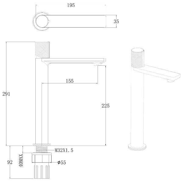 Смеситель для раковины Allen Brau Liberty хром 5.33002-00