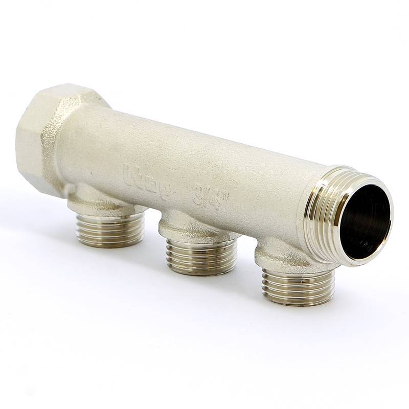 Коллектор никелированный Itap 3/4 НВ 3 выхода 1/2 Н 38 мм 455 3/4-3