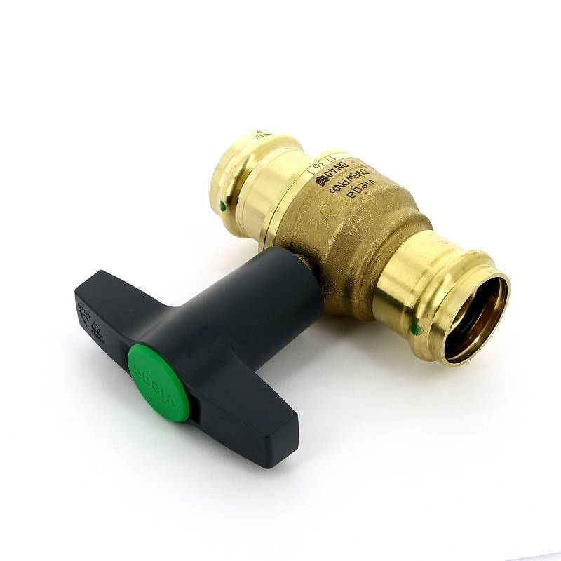 Кран шаровой Viega Easytop пресс 42 мм бронза SC-Contur 746421