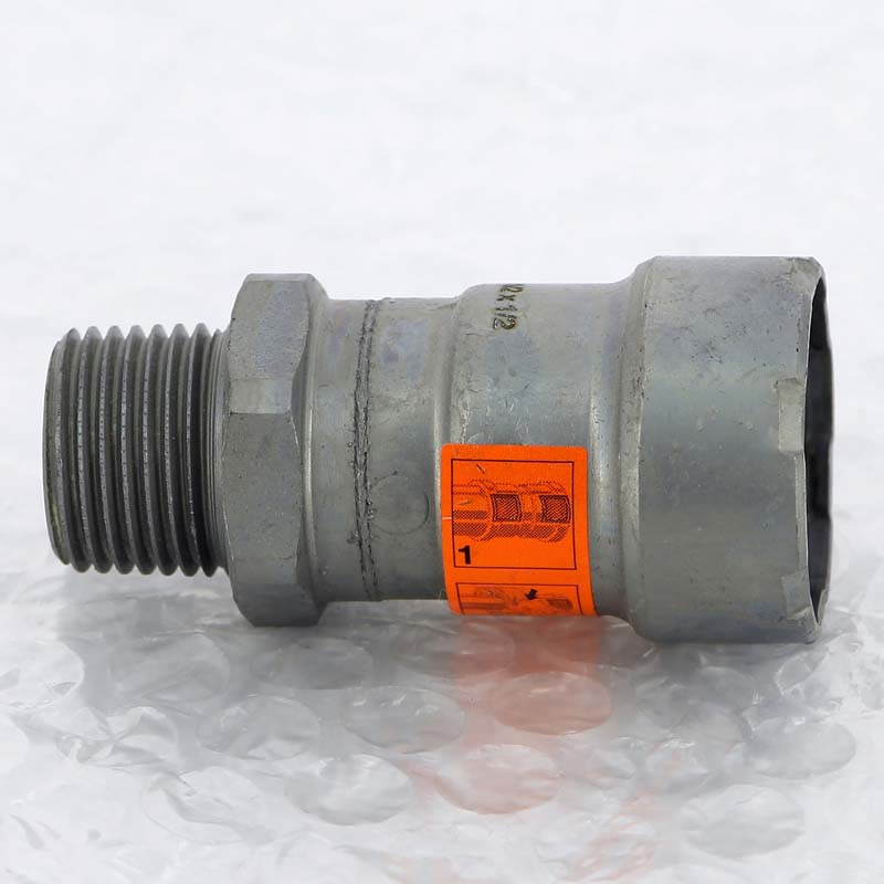 Муфта пресс с наружной резьбой Viega Megapress 1/2 оцинкованная сталь 695279