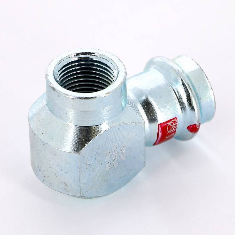 Угольник переходной Viega Prestabo 90° 22х1/2 пресс-В оцинкованная сталь 601263