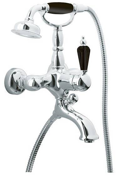 Смеситель для ванны с душем настенный Boheme Tradizionale Nero хром 243