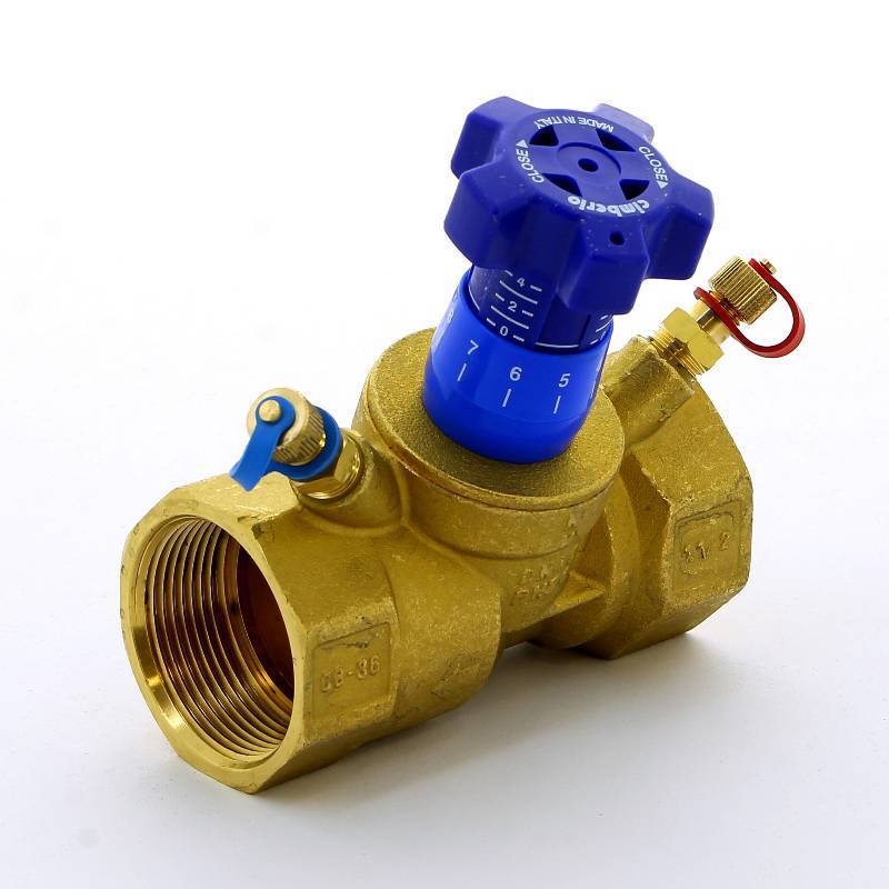 Клапан балансировочный ручной Cimberio CIM 787OT 1 1/2 ВВ с 2 ниппелями CIM 787OT 1 1/2