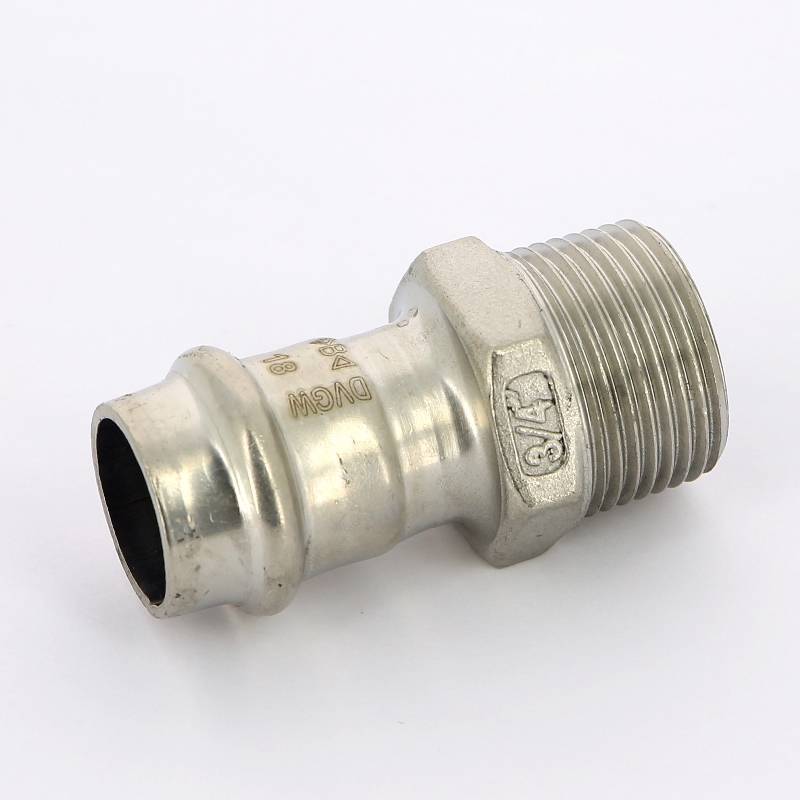 Муфта с наружной резьбой пресс IBP >B< Press Inox 18x3/4 нержавеющая сталь PS4243G0180600