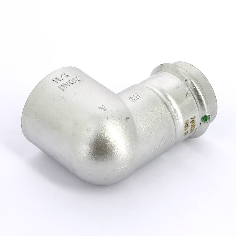 Угольник переходной Viega Sanpress Inox 90° 35х1 1/4 пресс-В компактный нержавеющая сталь 437053