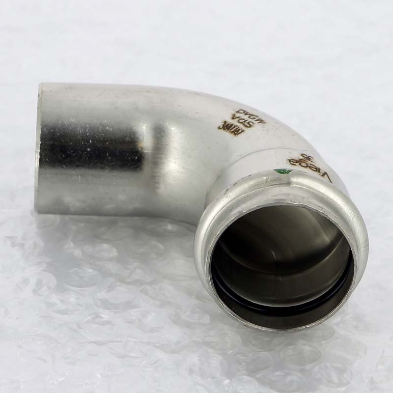 Отвод однораструбный 90° Viega Sanpress Inox пресс нержавеющая сталь 35 мм 435745