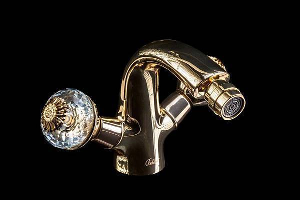 Смеситель для биде Boheme Flora золото глянцевое 296-FL