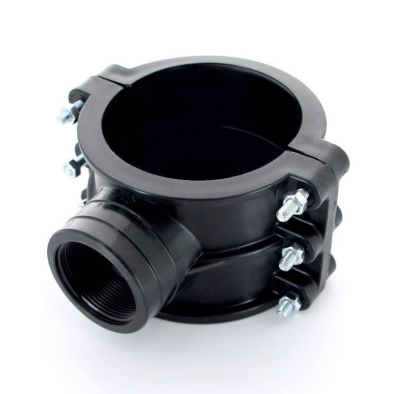 Седловая врезка Unidelta 125х2 4 болта для труб ПНД 1019125007