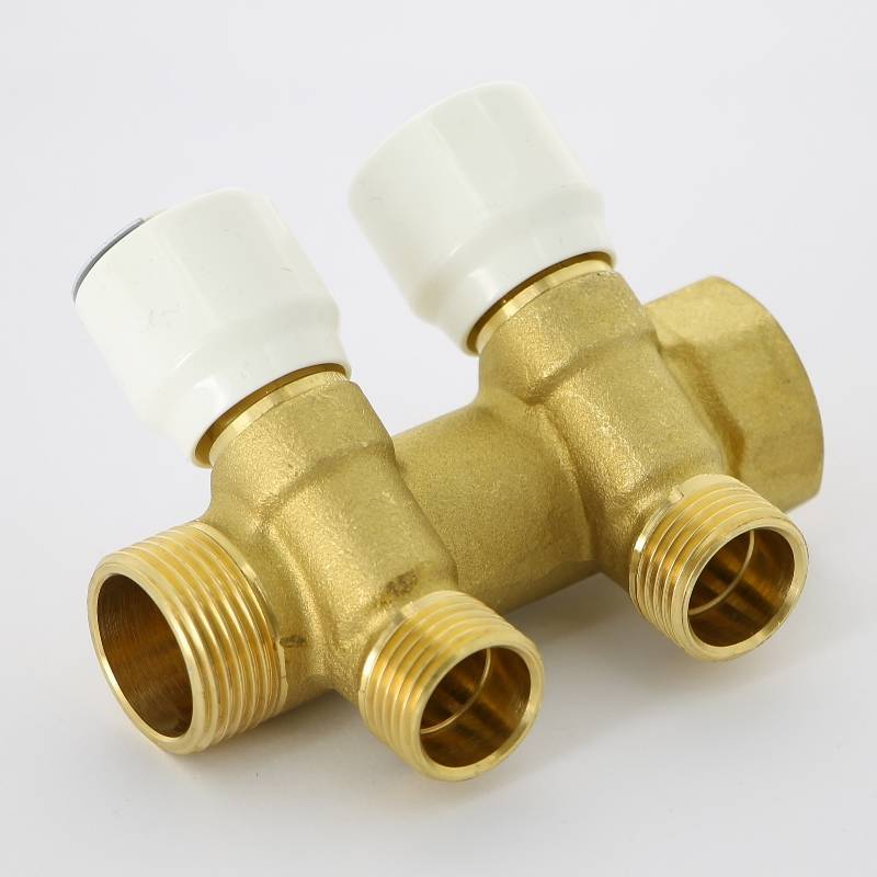 Коллектор с вентилями Uni-Fitt 3/4 2 выхода 1/2 40 мм 400G3220