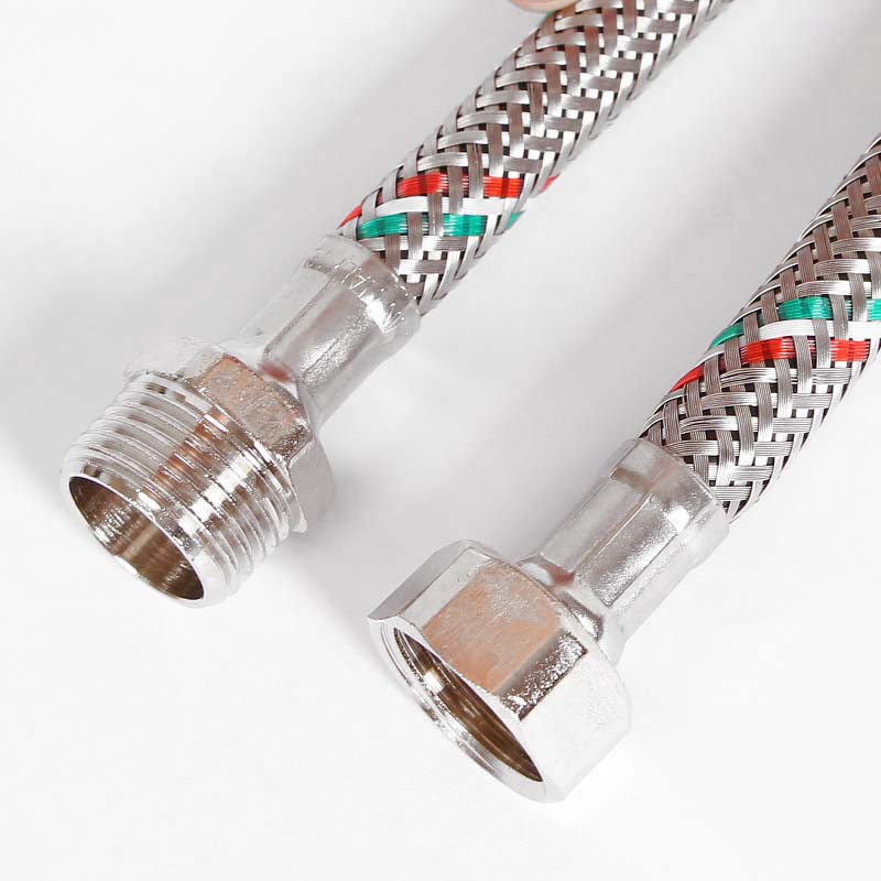 Гибкая подводка НВ 1/2, 80 см, DN 8, оплётка из нерж. стали