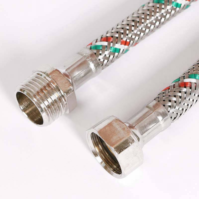 Гибкая подводка НВ 1/2, 100 см, DN 8, оплётка из нерж. стали