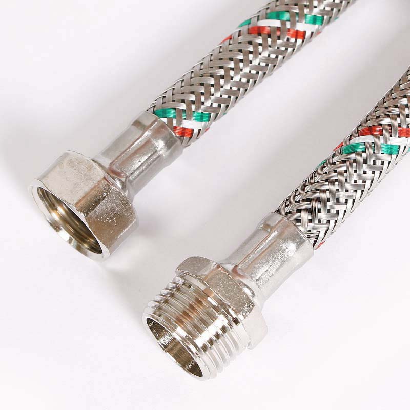 Гибкая подводка НВ 1/2, 120 см, DN 8, оплётка из нерж. стали