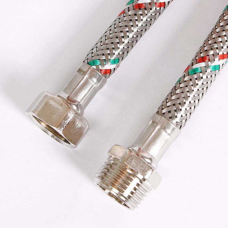 Гибкая подводка НВ 1/2, 180 см, DN 8, оплётка из нерж. стали