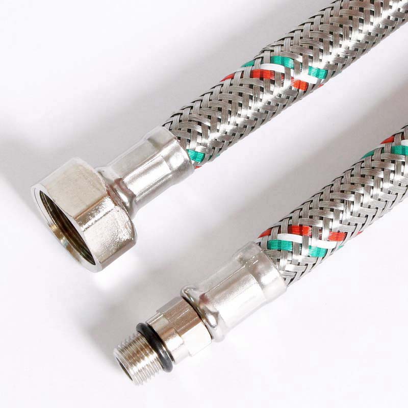 Гибкая подводка для смесителя М10х1 - 1/2, 50 см, DN 8, оплётка из нерж. стали