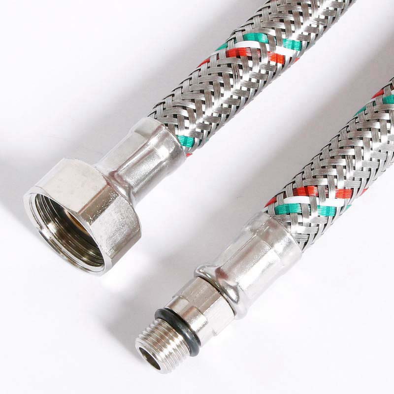 Гибкая подводка для смесителя М10х1 - 1/2, 100 см, DN 8, оплётка из нерж. стали