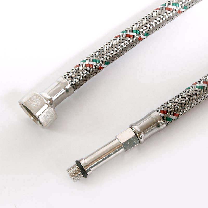 Гибкая подводка для смесителя МL10х1 - 1/2, 60 см, удл. штуцер, DN 8, оплётка из нерж. стали