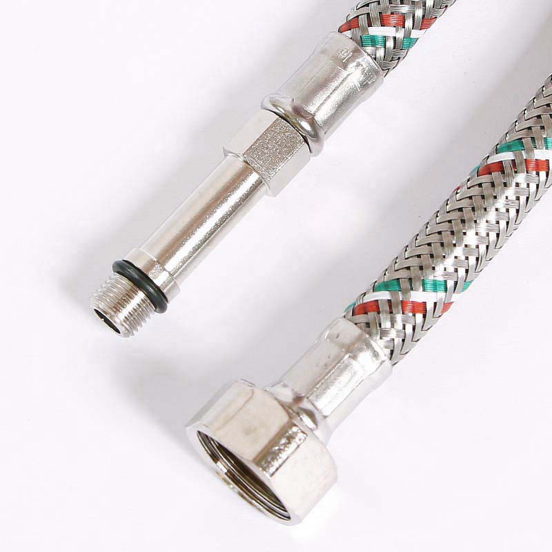 Гибкая подводка для смесителя МL10х1 - 1/2, 100 см, удл. штуцер, DN 8, оплётка из нерж. стали