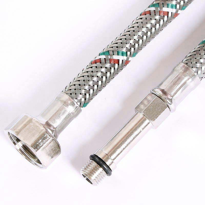 Гибкая подводка для смесителя МL10х1 - 1/2, 120 см, удл. штуцер, DN 8, оплётка из нерж. стали