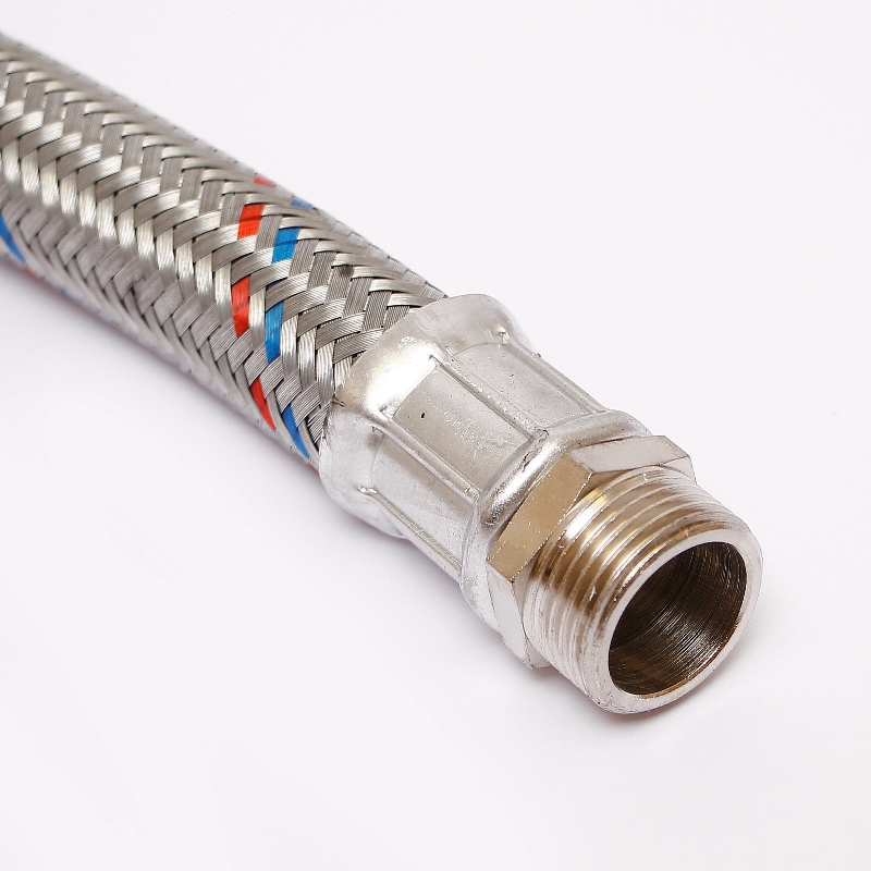 Гибкая подводка антивибрационная НВ 1, 80 см, DN 25, оплётка из оцинкованной стали