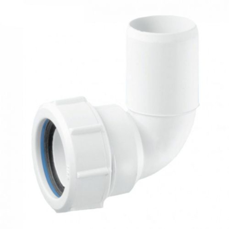 Отвод 90° компрессионный Jimten 50 х 50 мм белый 507024