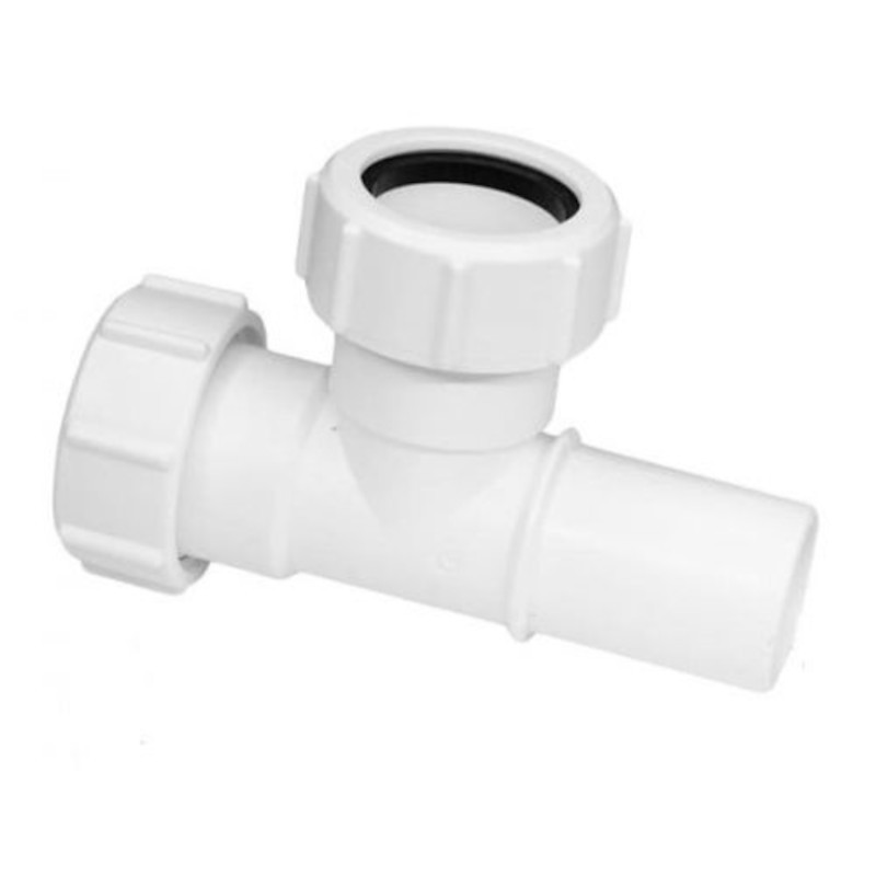 Тройник компрессионный McAlpine 50x50x50 мм белый 507841