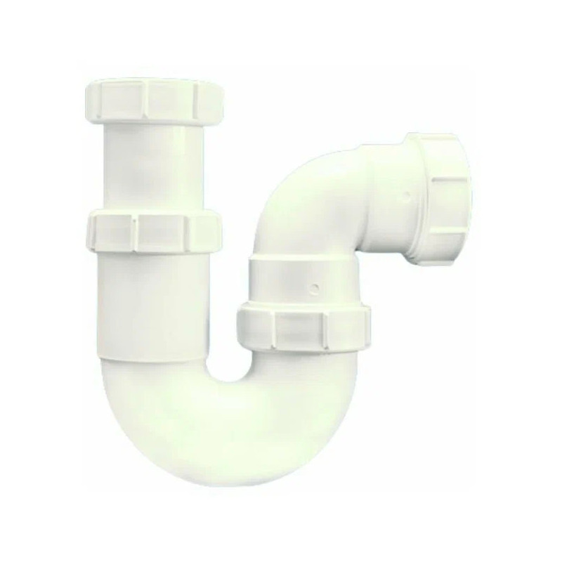 Сифон трубный McAlpine P/S-образный 2 x 50 мм без выпуска неразборный 5259S