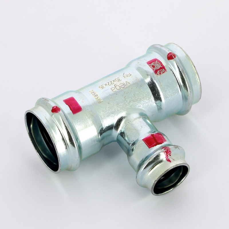 Тройник пресс 35х22х35 оцинк.сталь Prestabo SC-Contur