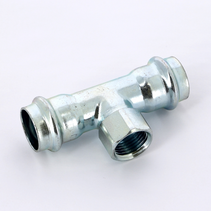 Тройник пресс-В 22х1/2'х22 оцинк.сталь Prestabo SC-Contur