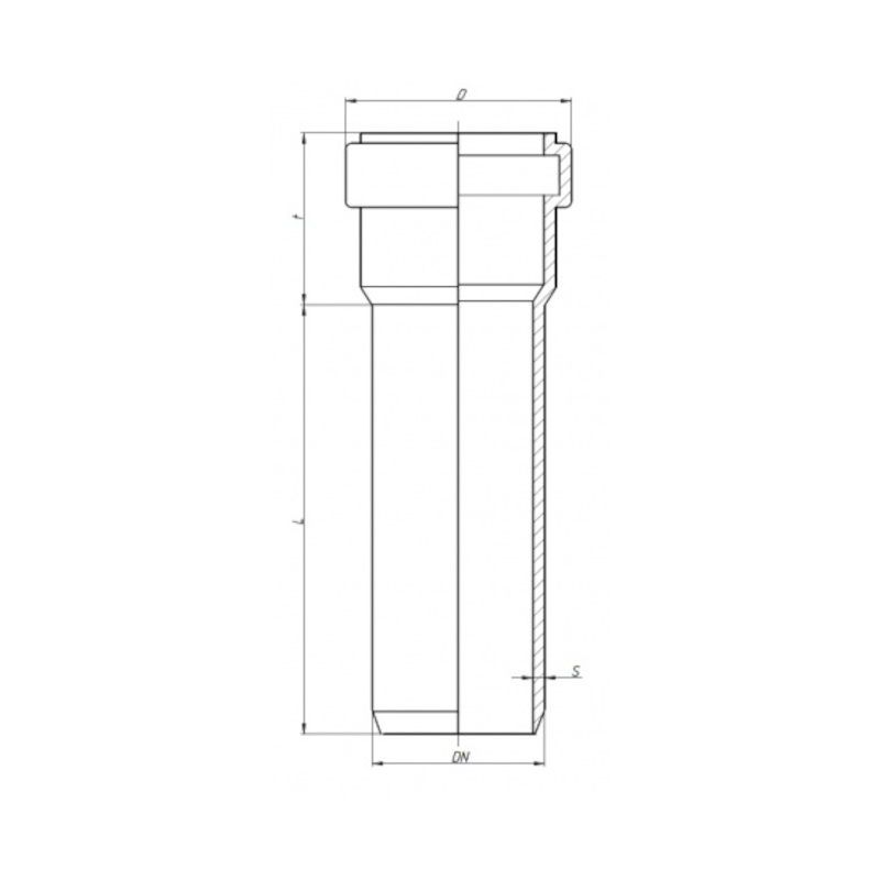 Труба канализационная Ostendorf HTEMw 32x250 мм белая 110010