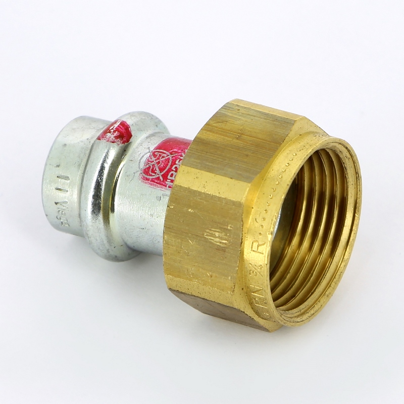 Разъемное соединение пресс-В 15х3/4' с плоской прокладкой оцинк.сталь Prestabo SC-Contur