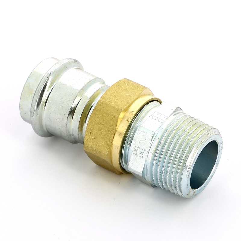 Разъемное соединение пресс-Н 28х1' с плоской прокладкой оцинк.сталь Prestabo SC-Contur